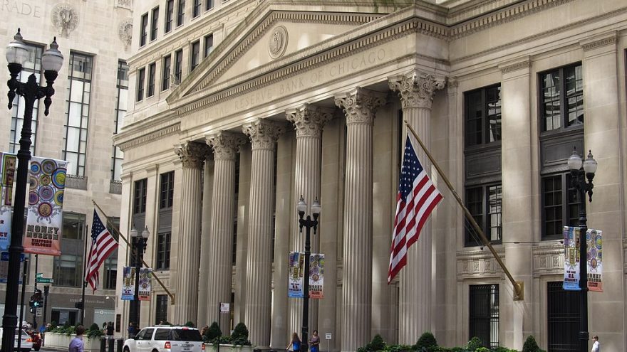 https://commons.wikimedia.org/wiki/File:Federal_Reserve_Bank_of_Chicago,_Chicago,_Illinois_(9181618932).jpg