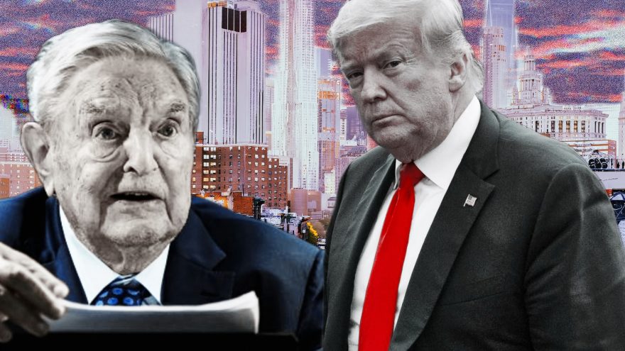 Photo edit of Donald Trump and George Soros. Credit: Alexander J. Williams III/Pop Acta.